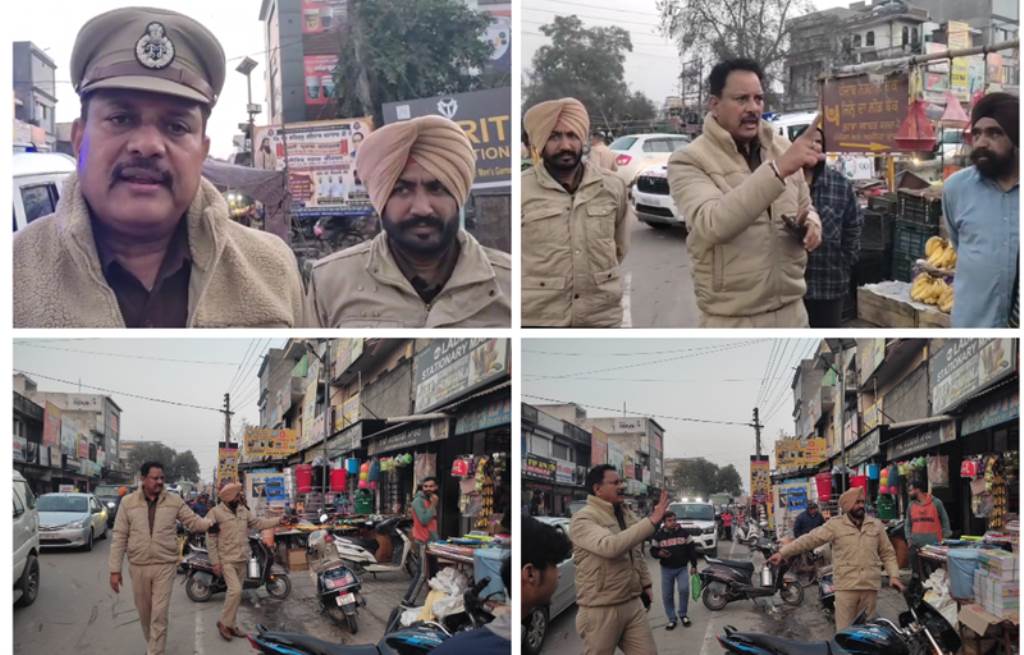 The illegal encroachments made by shopkeepers in the market of Kot Fatuhi town were removed on the spot by the Mahilpur police station incharge